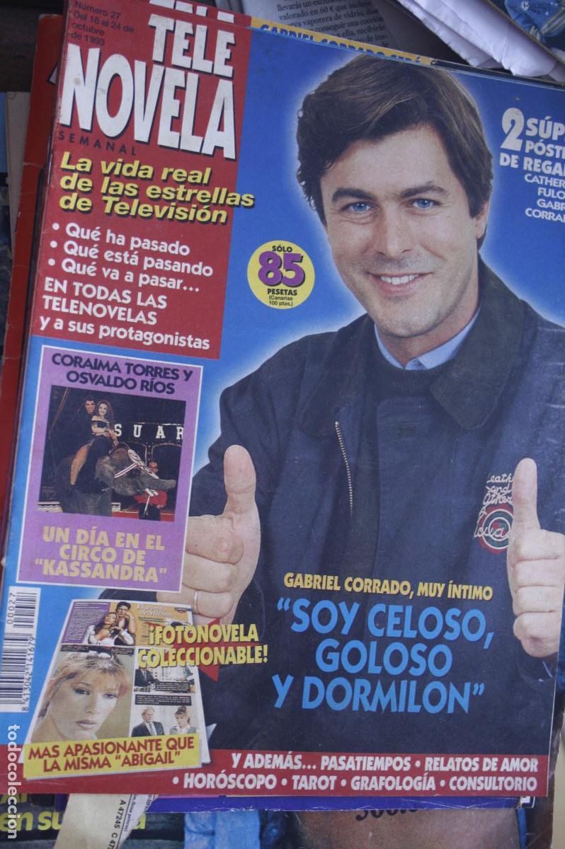 Coleccionismo de revistas y peri&oacute;dicos: TELE NOVELA SEMANAL N&ordm; 27 GABRIEL CORRADO JEANETTE RODRIGUEZ EL SECRETO DE MIRIAM 1993