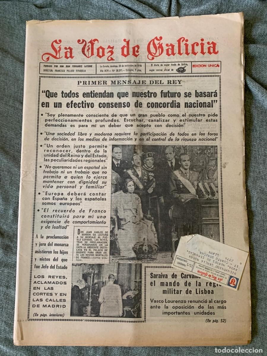 Coleccionismo de revistas y peri&oacute;dicos: La Voz de Galicia 21-29 noviembre 1975