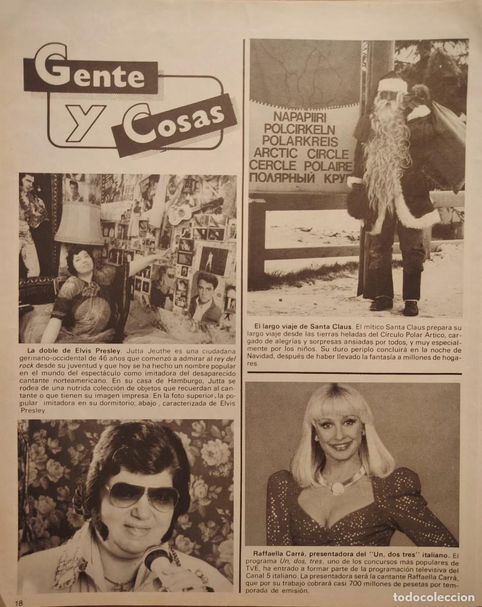 Coleccionismo de revistas y peri&oacute;dicos: Reportaje Raffaella Carra 15.12.88
