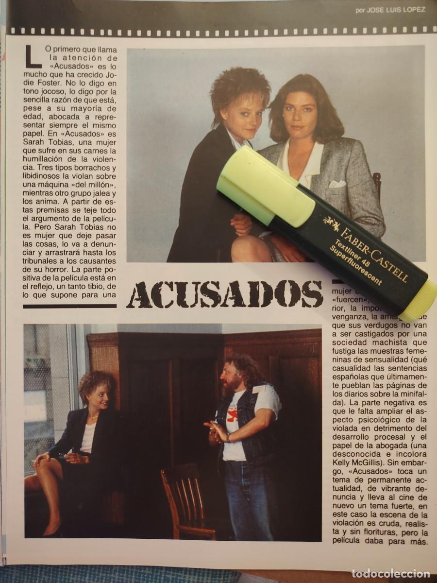 Coleccionismo de revistas y peri&oacute;dicos: Reportaje Jodie Foster 1989