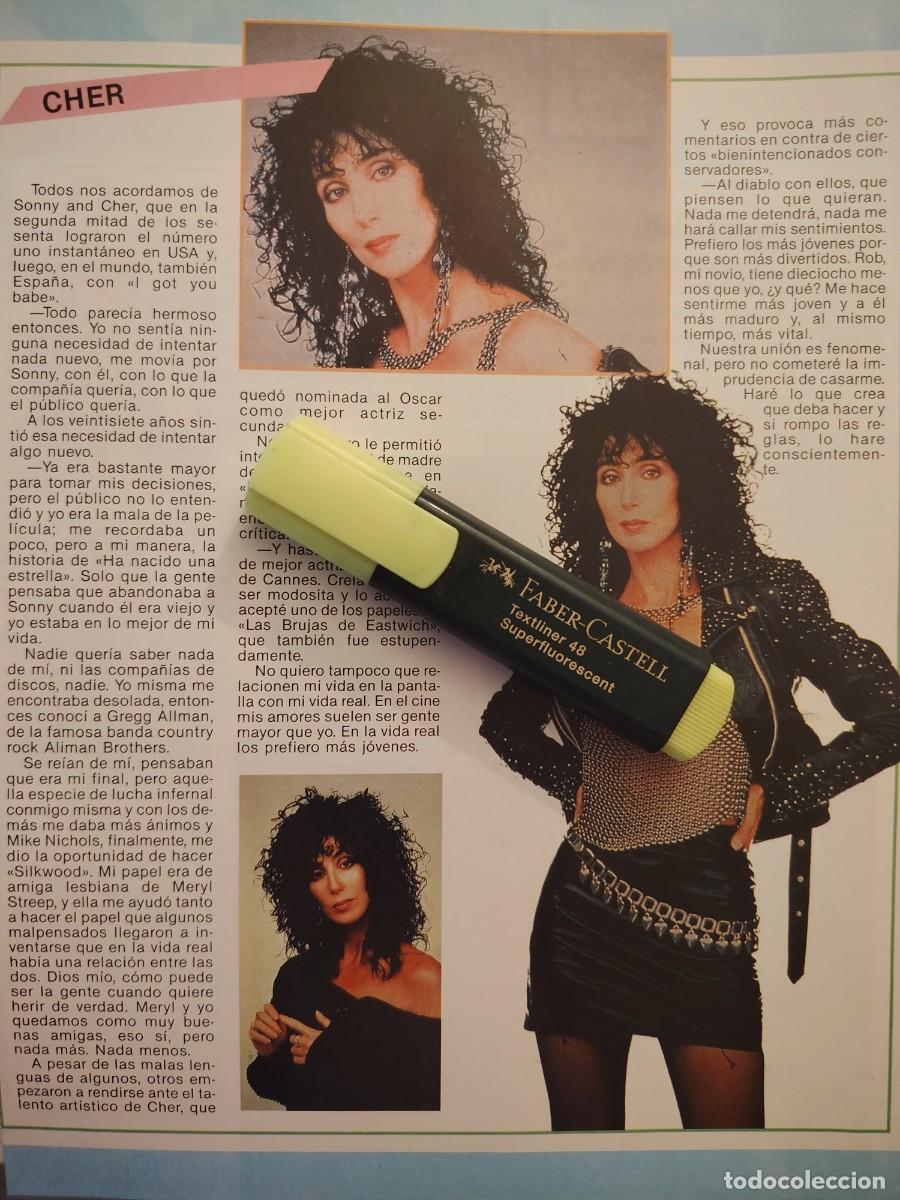 Coleccionismo de revistas y peri&oacute;dicos: Reportaje Cher, Loles Le&oacute;n y Loredana Berte 1989