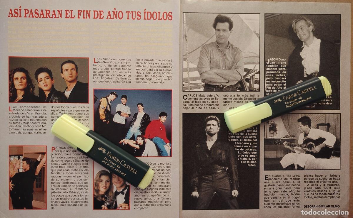 Coleccionismo de revistas y peri&oacute;dicos: Reportaje Mecano, George Michael, Jason Donovan, Carlos Mata 05.01.90