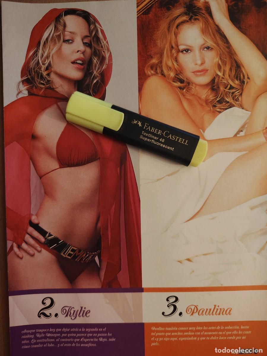 Coleccionismo de revistas y peri&oacute;dicos: Reportaje Kylie Minogue, Paulina Rubio, Christina Aguilera y Britney Spears 02.2003
