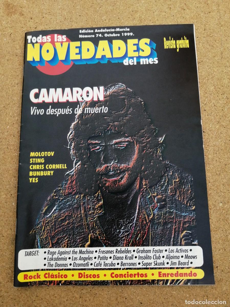 Coleccionismo de revistas y peri&oacute;dicos: REVISTA TODAS LAS NOVEDADES DEL MES (NUMERO 74) 1999. CAMARON - MOLOTOV - YES - BUNBURY