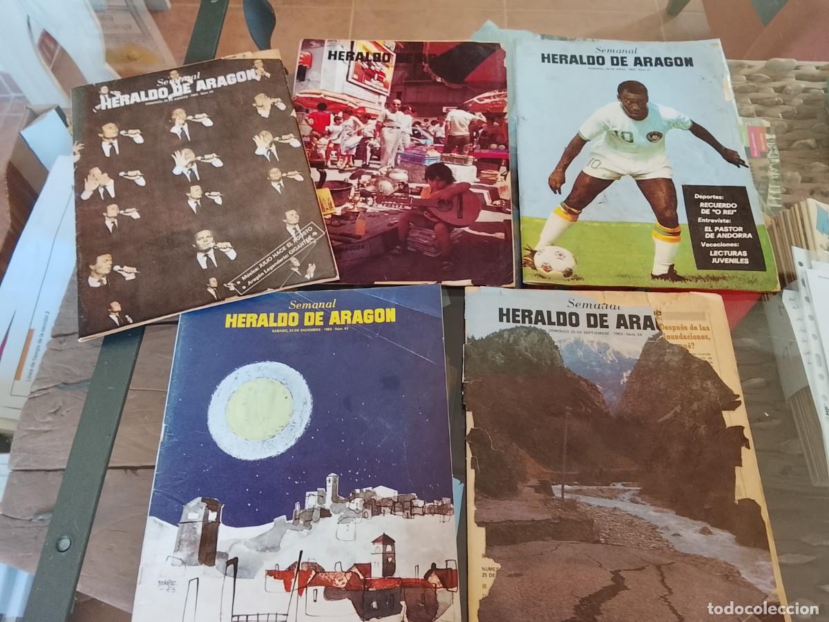 Coleccionismo de revistas y peri&oacute;dicos: 5 Suplementos de 'El Heraldo de Arag&oacute;n' agosto - diciembre de 1983 LEER