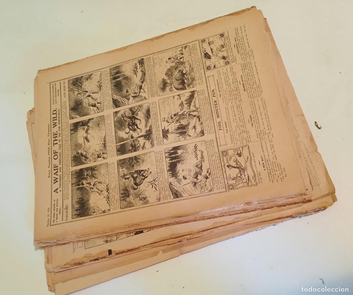 Coleccionismo de revistas y peri&oacute;dicos: lote de p&aacute;ginas revista Puck, a&ntilde;os 20