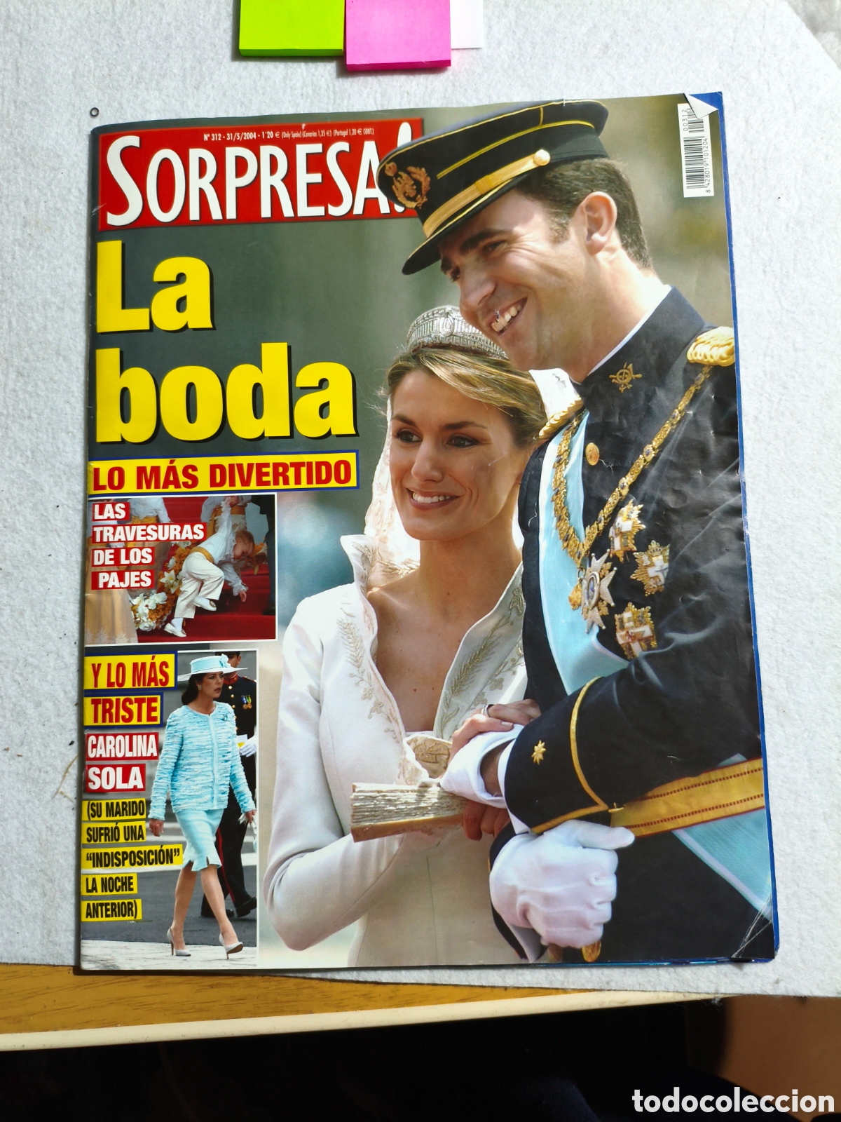 Coleccionismo de revistas y peri&oacute;dicos: Revista Sorpresa! N&ordm; 302 (Mayo 2004) - La Boda de Felipe y Letizia / Carolina de M&oacute;naco