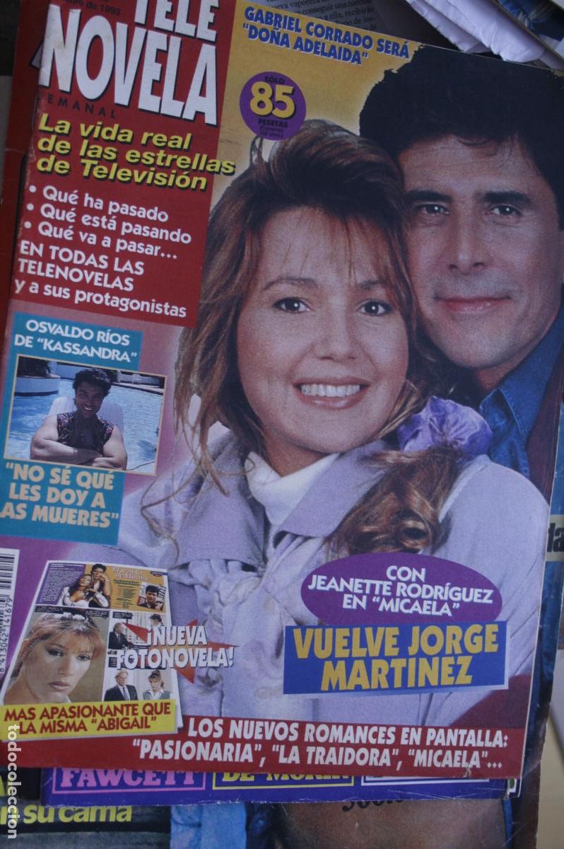 Coleccionismo de revistas y peri&oacute;dicos: TELE NOVELA SEMANAL N&ordm;25 JEANETTE RODRIGUEZ EL SECRETO DE MIRIAM MANUEL CARRILLO 1993