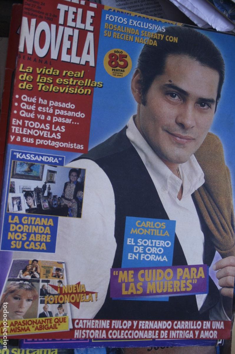 Coleccionismo de revistas y peri&oacute;dicos: TELE NOVELA SEMANAL N&ordm; 24 CARLOS MONTILLA EL SECRETO DE MIRIAM THALIA JEANETTE RODRIDHEZ 1993