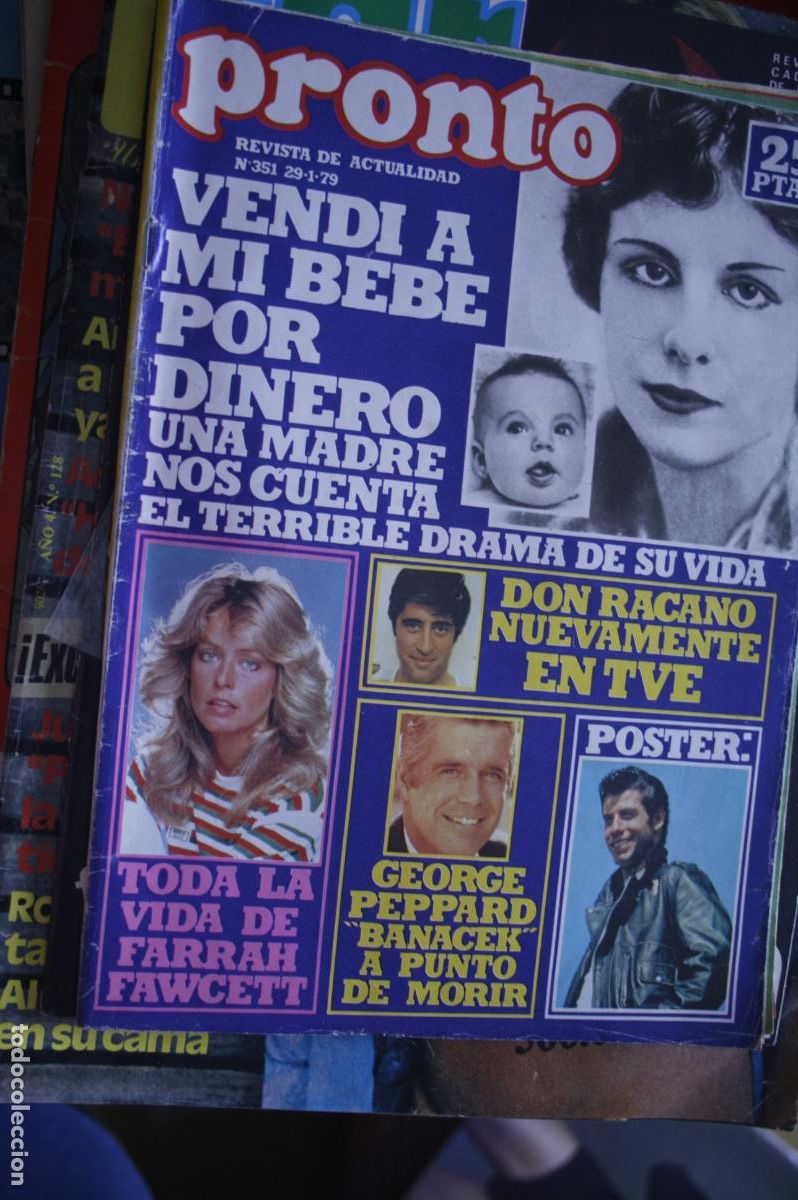 Coleccionismo de revistas y peri&oacute;dicos: FARRAH FAWCETT AMPARO MU&Ntilde;OZ PRONTO 351 REVISTA 1979 SIN POSTER