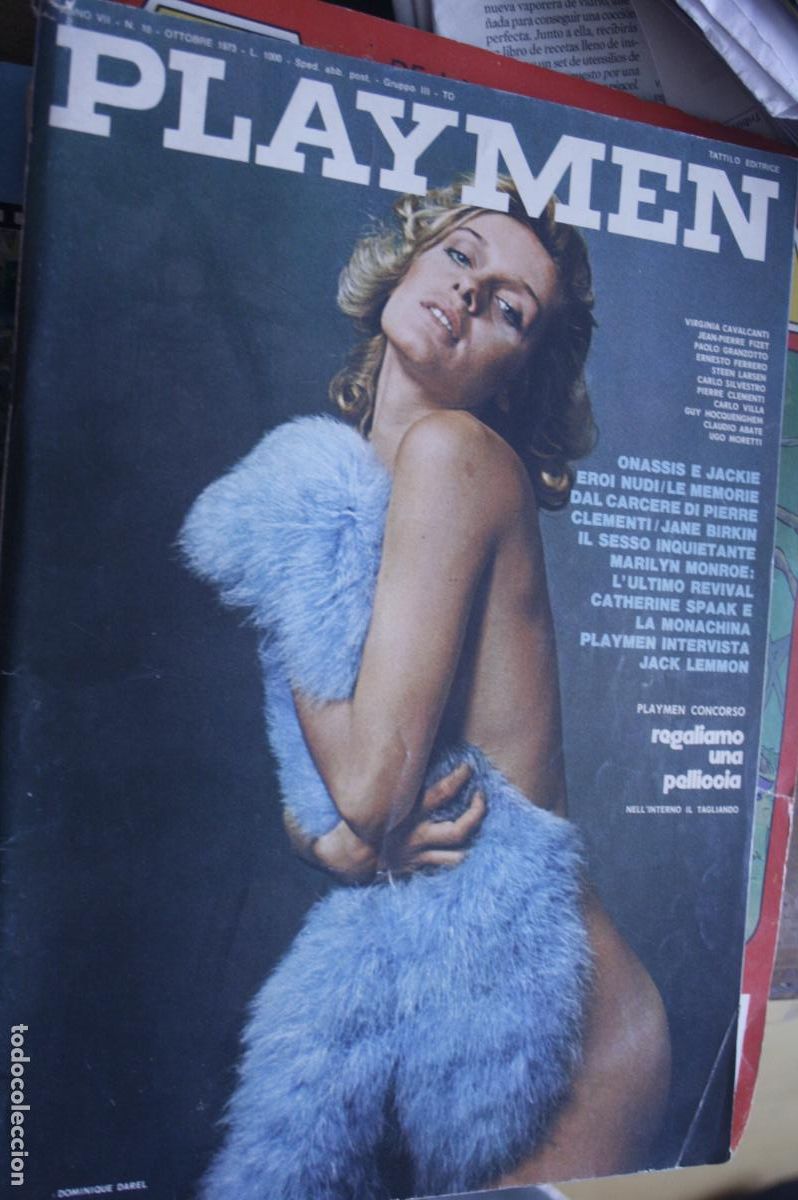 Coleccionismo de revistas y peri&oacute;dicos: PLAYMEN ITALIANA JACK LEMMON MARILYN MONROE TERRY ANN SAVOY JANE BIRKIN ONASSIS PIERRE CLEMENTI 73