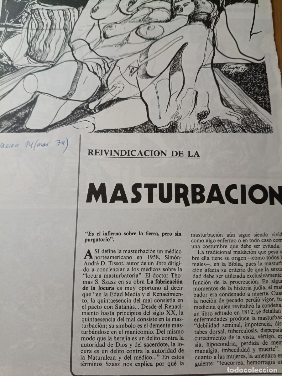 Coleccionismo de revistas y peri&oacute;dicos: REIVINDICACI&Oacute;N DE LA MASTURBACI&Oacute;N. ARTCULO DE REVISTA RENOVACI&Oacute;N DE JUVENTUDES SOCIALISTAS PSOE 1979