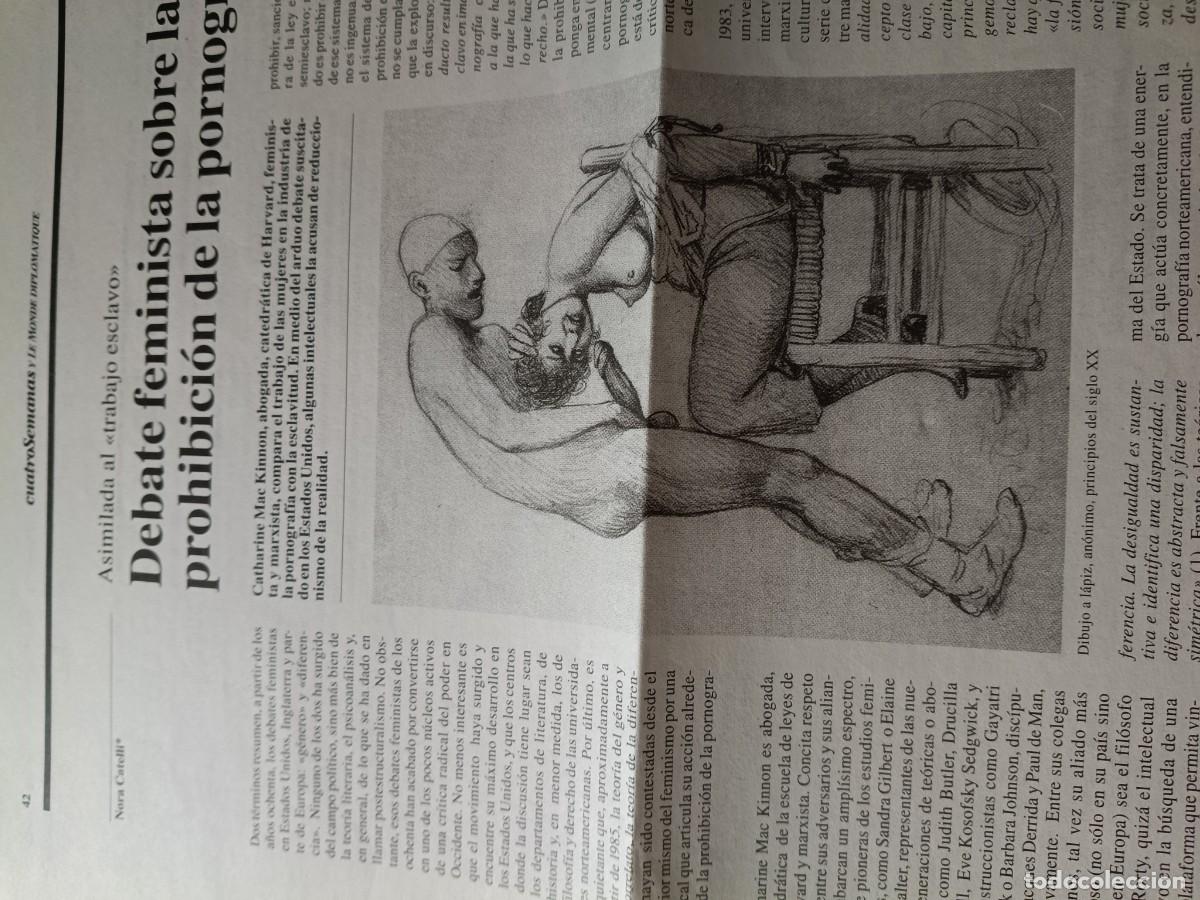 Coleccionismo de revistas y peri&oacute;dicos: DEBATE FEMINISTA SOBRE PROHIBICI&Oacute;N DE LA PORNOGRAFIA 2 P&Aacute;GINAS DE LE MONDE DIPLOMATIQUE FEBRERO 1993