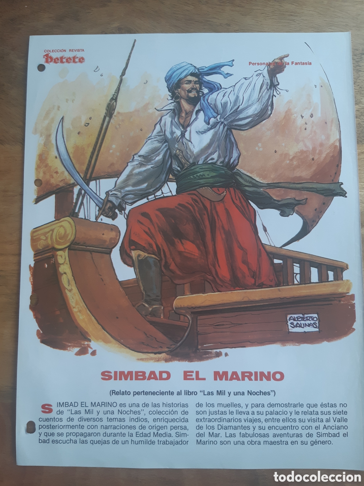 Coleccionismo de revistas y peri&oacute;dicos: Simbad el marino. Alberto Salinas. Personajes de fantas&iacute;a. Revista Petete n&ordm; 133