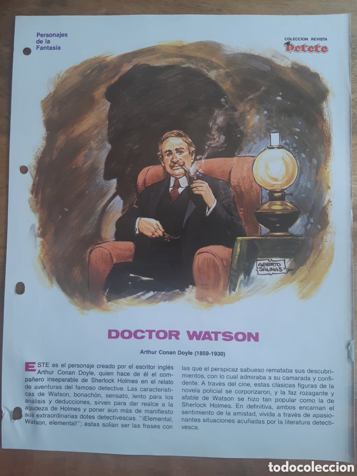 Coleccionismo de revistas y peri&oacute;dicos: Doctor Watson. Alberto Salinas. Personajes de fantas&iacute;a. Revista Petete n&ordm; 135