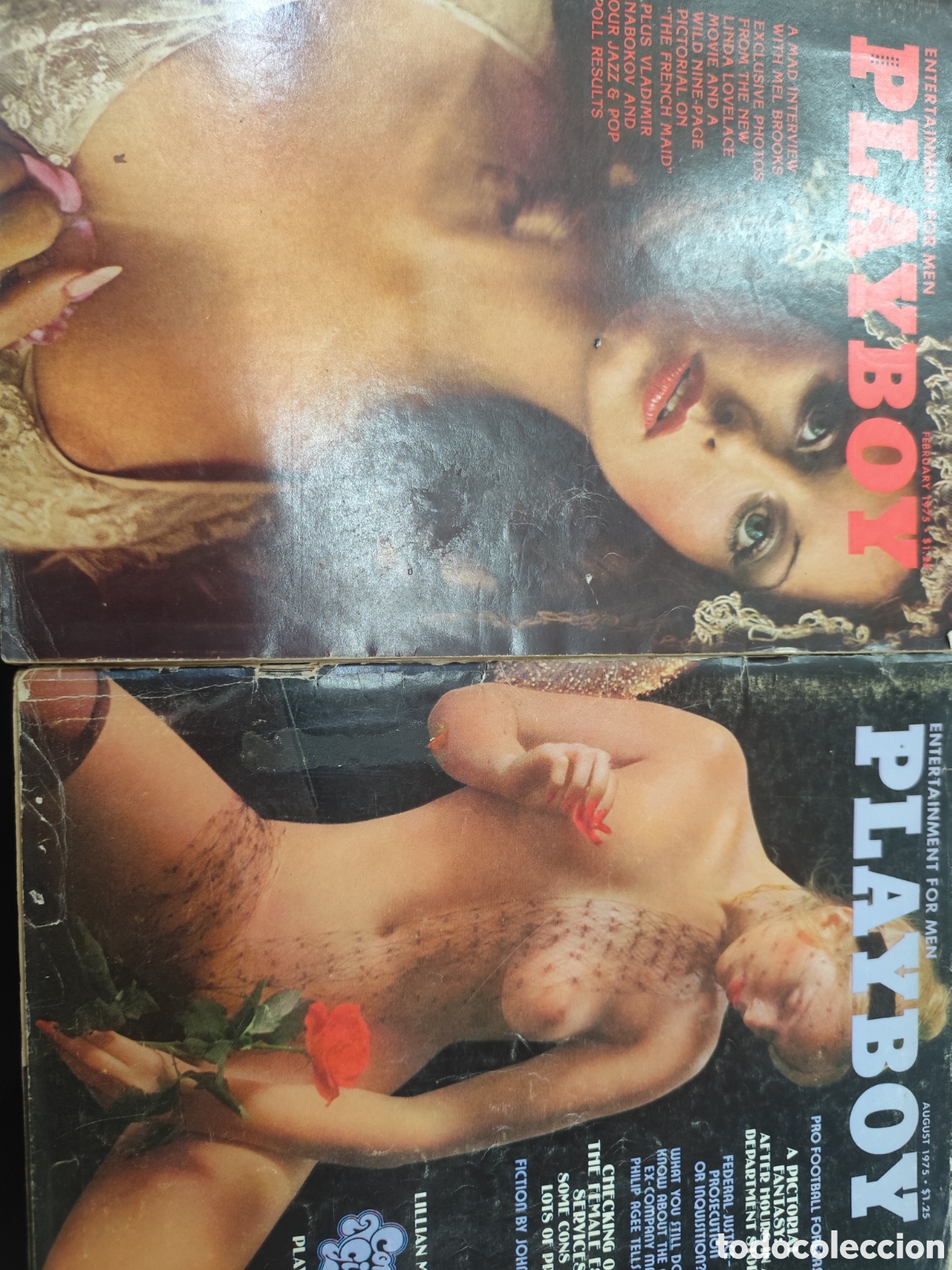 Coleccionismo de revistas y peri&oacute;dicos: Lote 2 ejemplares revista Erotica Usa Playboy. 1975 . Contiene p&oacute;ster central