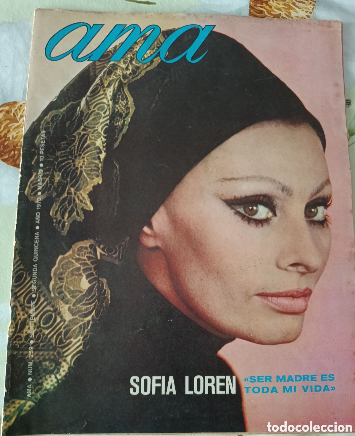 Coleccionismo de revistas y peri&oacute;dicos: Sof&iacute;a Loren revista Ama editada en Espa&ntilde;a N⁰ 258 a&ntilde;o 1970.