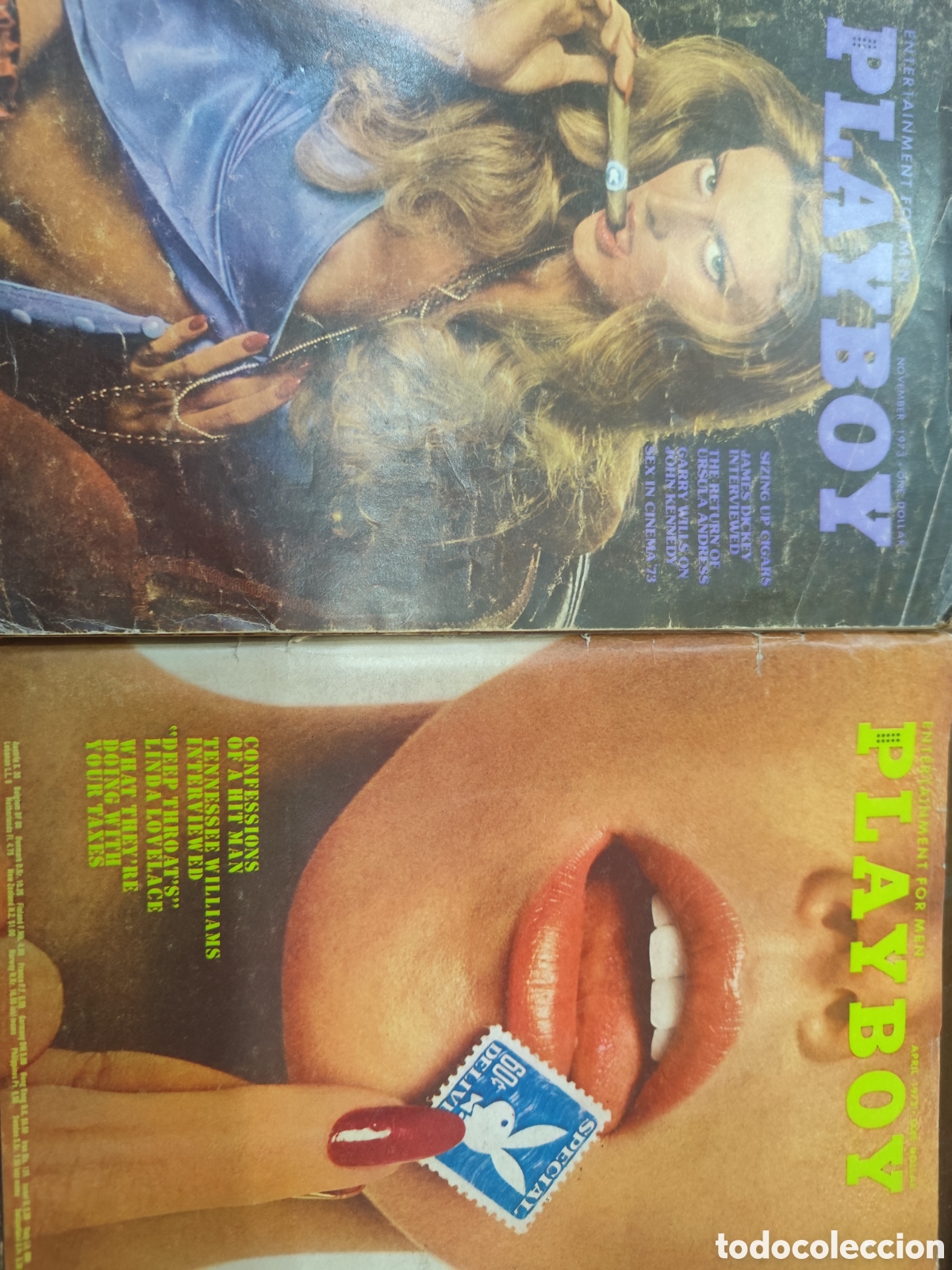 Coleccionismo de revistas y peri&oacute;dicos: Lote 2 ejemplares revista Erotica USA Playboy. 1973. Contiene p&oacute;ster central