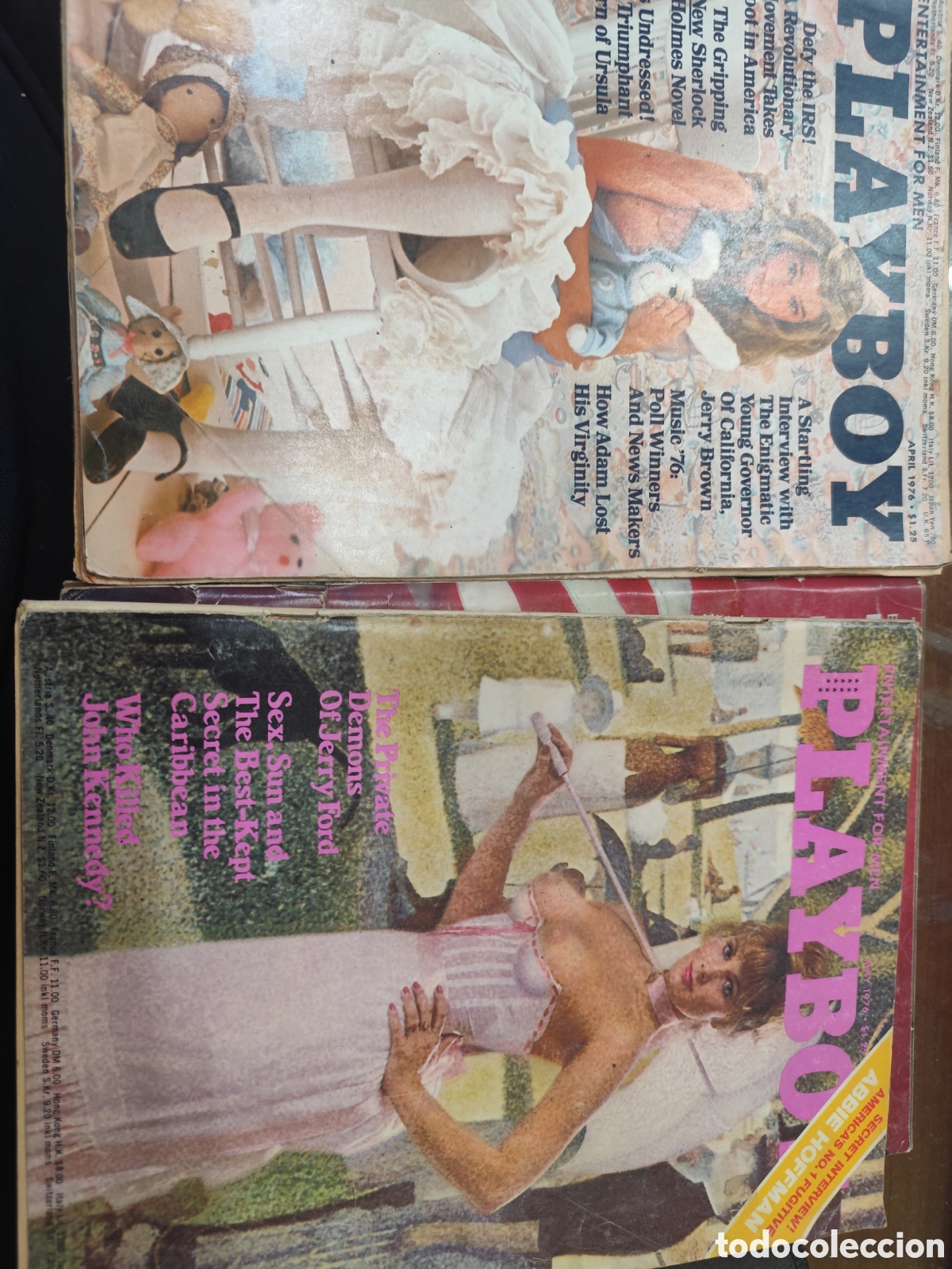 Coleccionismo de revistas y peri&oacute;dicos: Lote 3 ejemplares revista Erotica Usa Playboy. 1976. Contiene p&oacute;ster central