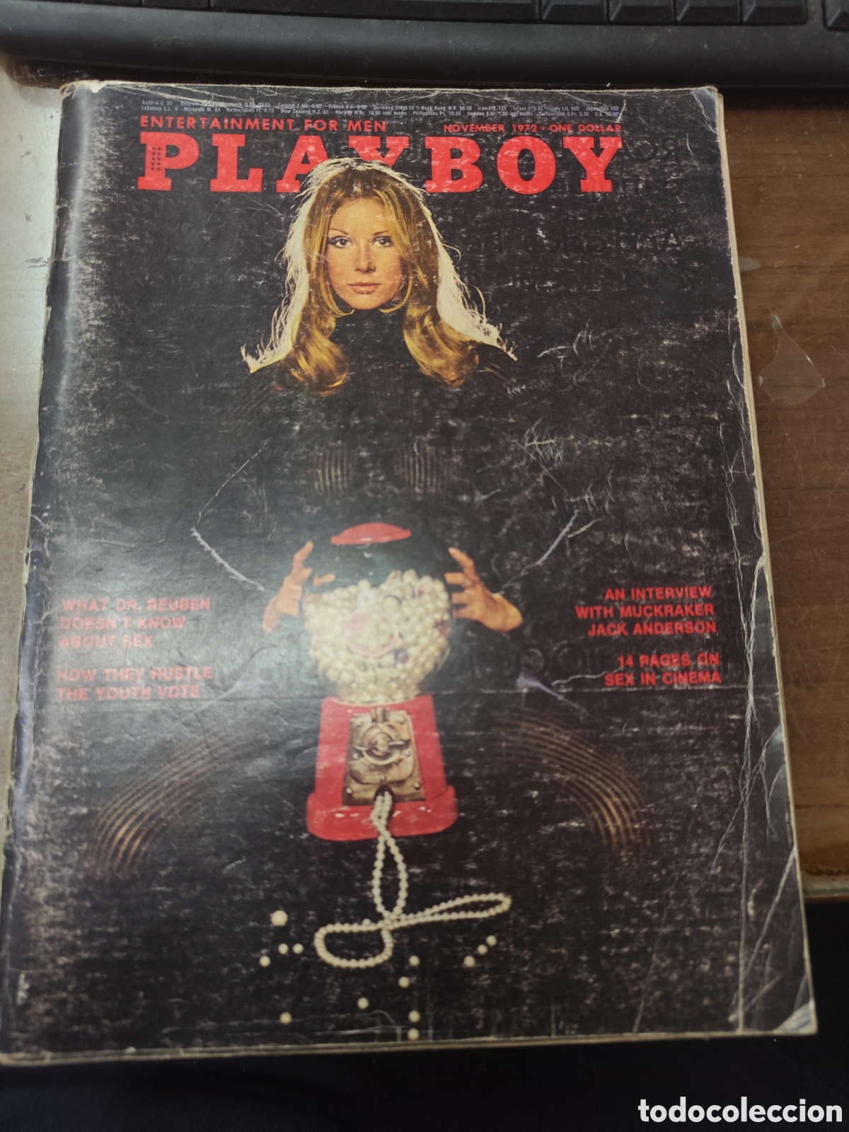 Coleccionismo de revistas y peri&oacute;dicos: Revista Erotica Usa Playboy. November 1972. Contiene p&oacute;ster central