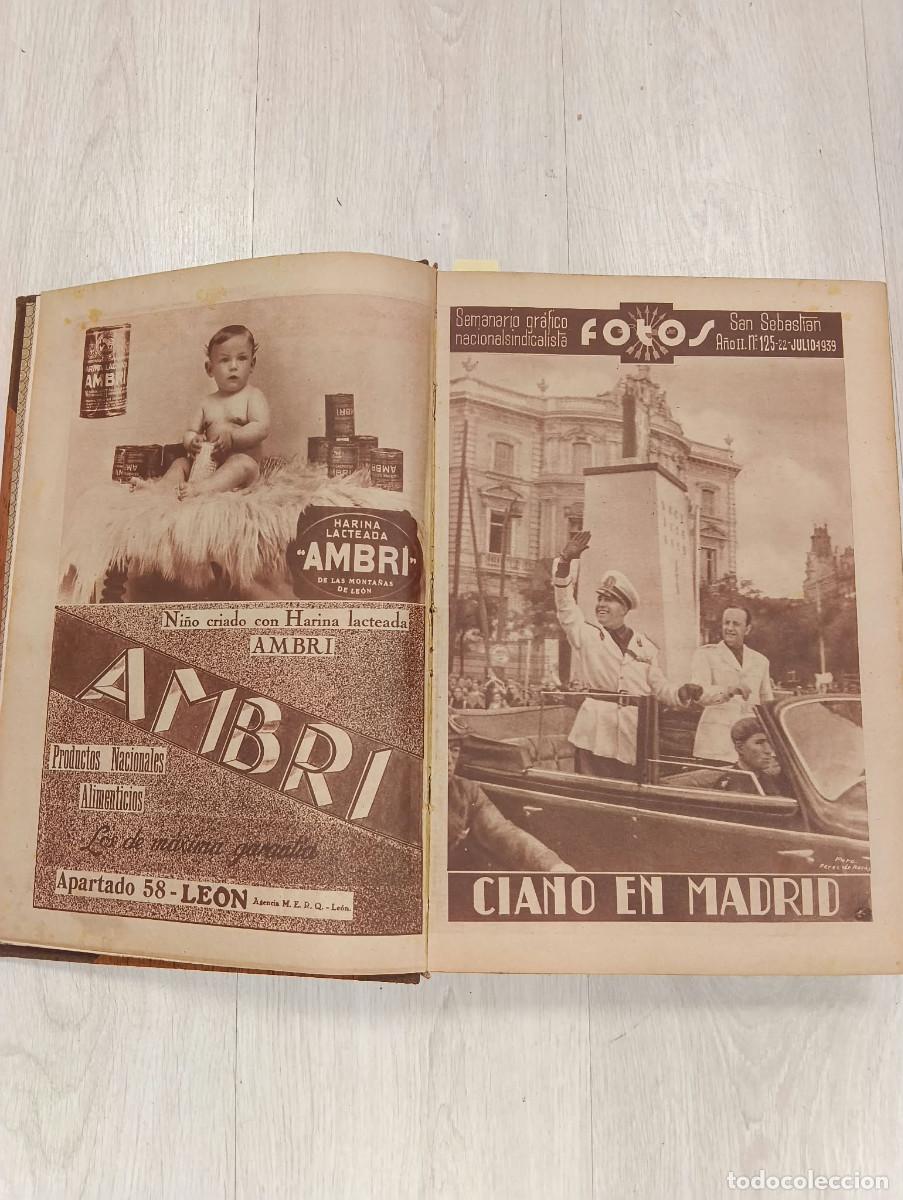 Coleccionismo de revistas y peri&oacute;dicos: Semanario Gr&aacute;fico Nacionalsindicalista: Fotos. A&ntilde;o III. de Jukio a Diciembre de 1939.