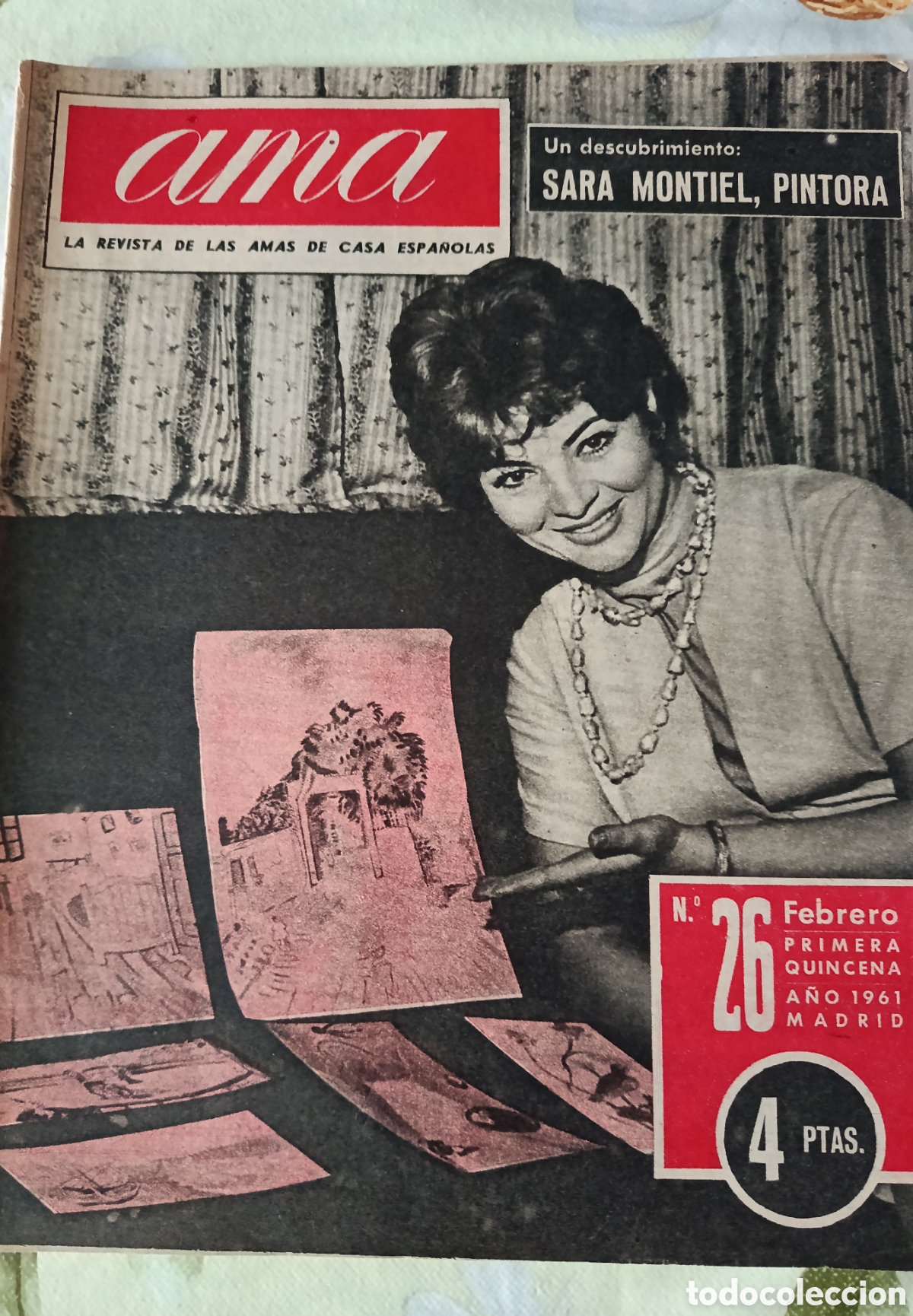 Coleccionismo de revistas y peri&oacute;dicos: Sara Montiel revista Ama editada en Espa&ntilde;a a&ntilde;o 1961 N⁰ 26.