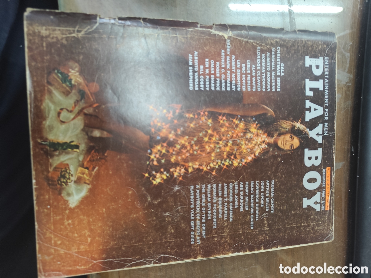 Coleccionismo de revistas y peri&oacute;dicos: Revista Erotica Usa Playboy december 1968. Contiene p&oacute;ster central