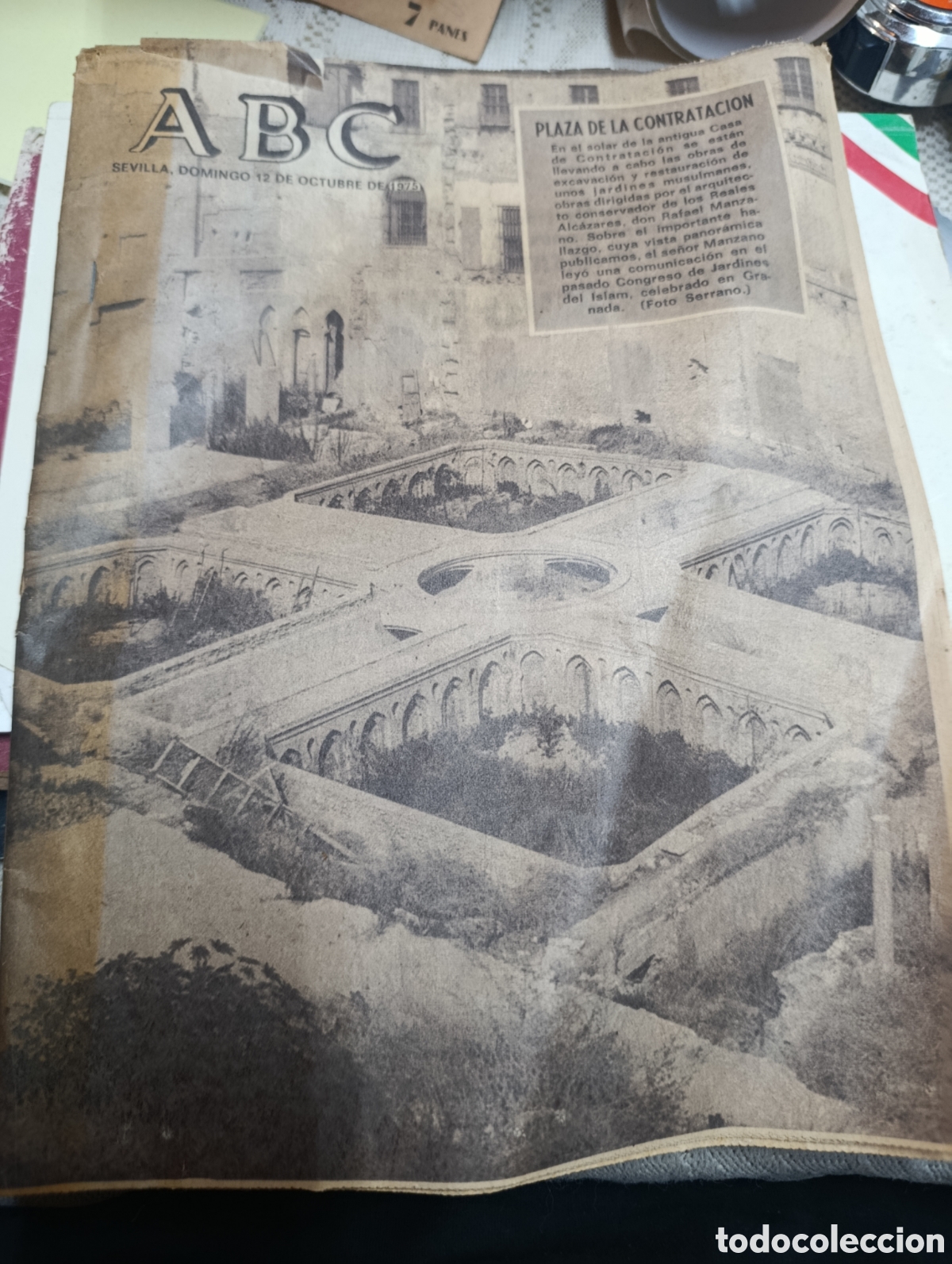 Coleccionismo de revistas y peri&oacute;dicos: Periodico ABC 1975 Sevilla.