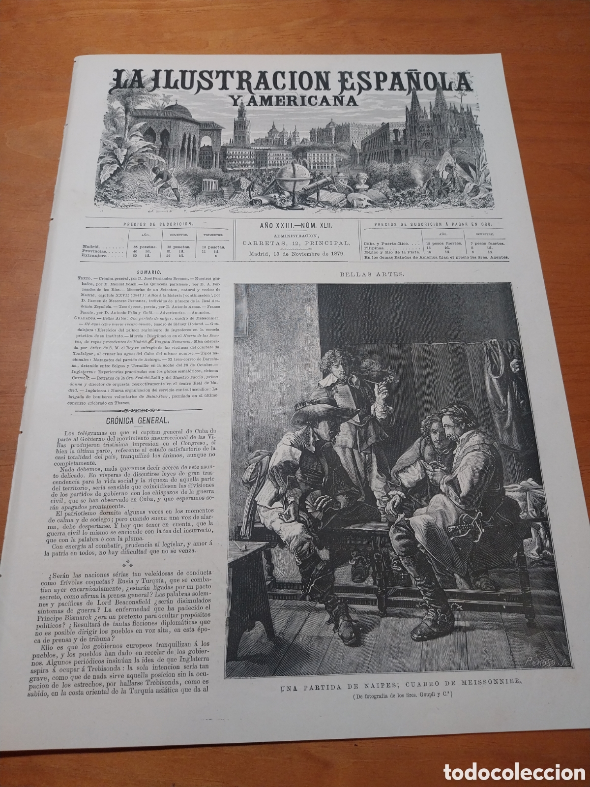 Coleccionismo de revistas y peri&oacute;dicos: REVISTA 1879 PR&Aacute;CTICAS INGENIEROS GUADALAJARA