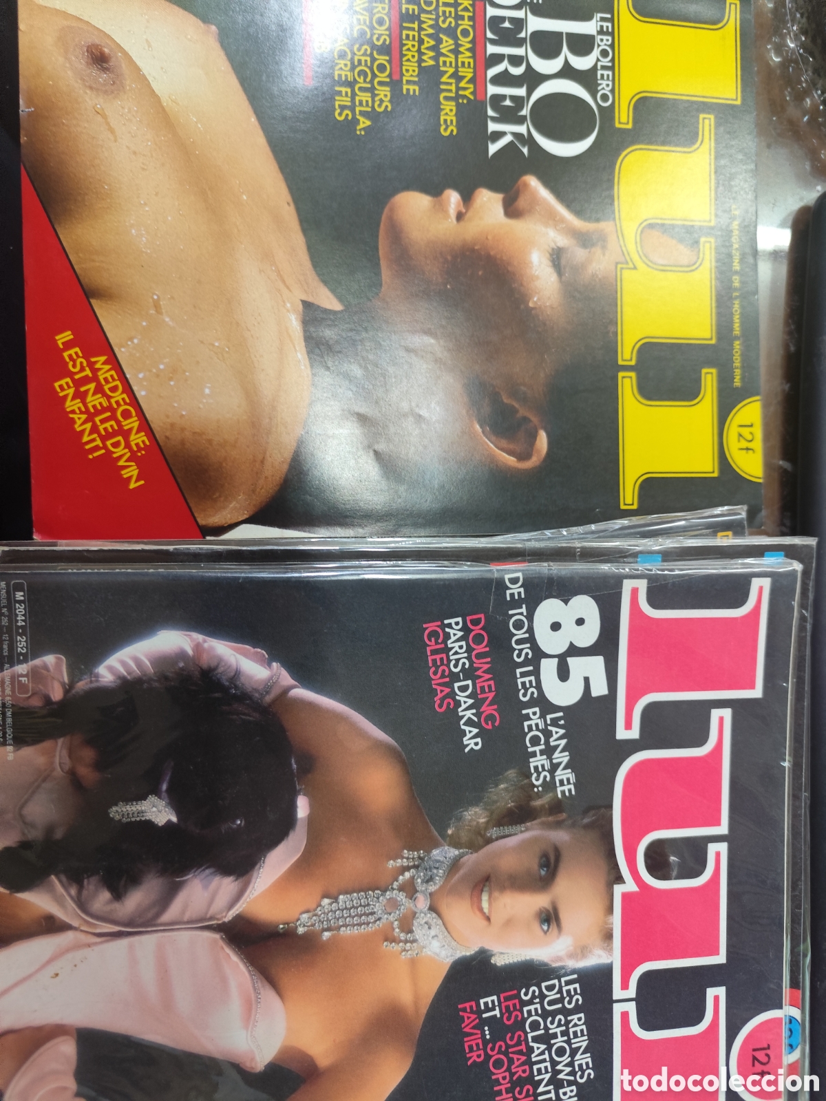 Coleccionismo de revistas y peri&oacute;dicos: Lote 8 ejemplares revista Erotica francesa LUI. 1984-1985. Contiene p&oacute;ster central