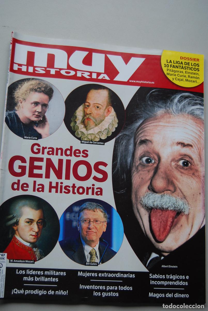 Coleccionismo de revistas y peri&oacute;dicos: MUY HISTORIA-NUMERO-67-2015 : GRANDES GENIOS DE LA HISTORIA-LA LIGA DE LOS DIEZ FANT&Aacute;STICOS