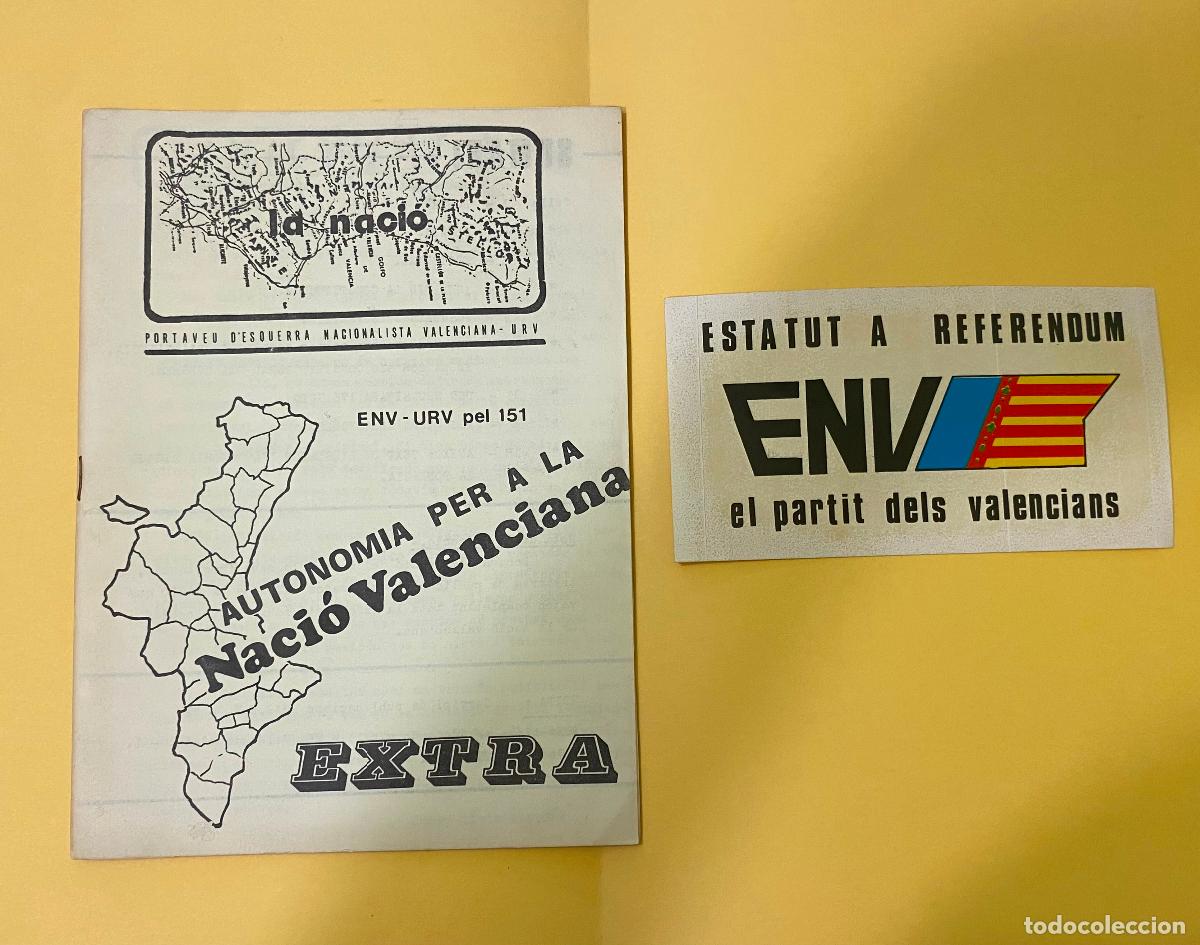 Collection Magazines and Newspapers: fanzine politico + pegatina - ENV URV - esquerra nacionalista valenciana . 34 paginas