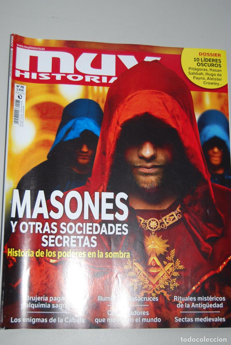 Coleccionismo de revistas y peri&oacute;dicos: MUY HISTORIA-NUMERO-75-2016 : MASONES Y OTRAS SOCIEDADES SECRETAS- DIEZ L&Iacute;DERES OSCUROS