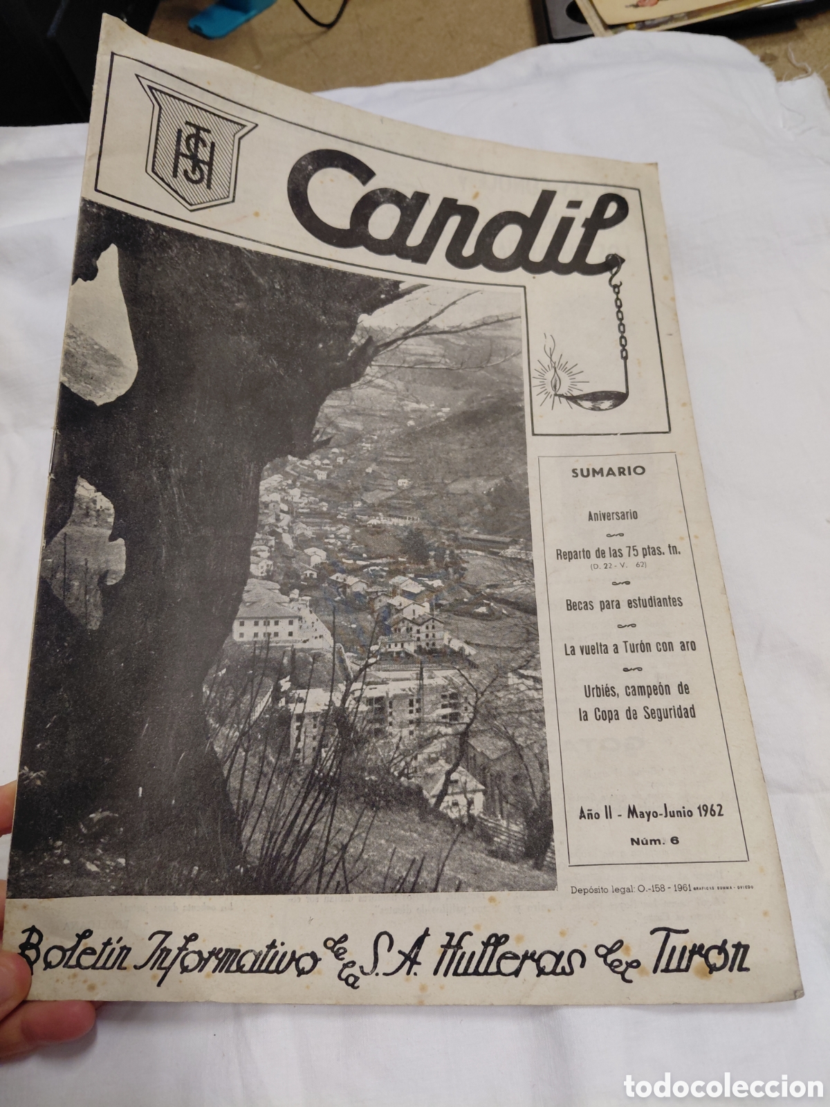 Coleccionismo de revistas y peri&oacute;dicos: CANDIL REVISTA MINERA HULLERAS DE TURON N&ordm; 6.-A&Ntilde;O II.MAYO-JUNIO 1962