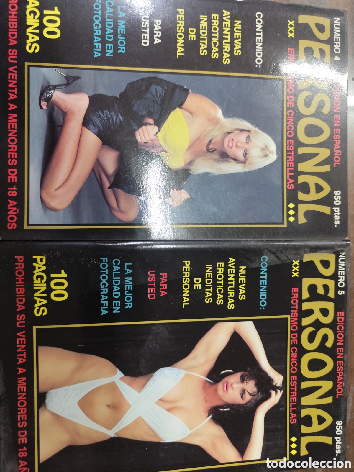 Coleccionismo de revistas y peri&oacute;dicos: Revista Porno Personal erotismo de cinco estrellas n. 4 y n.5
