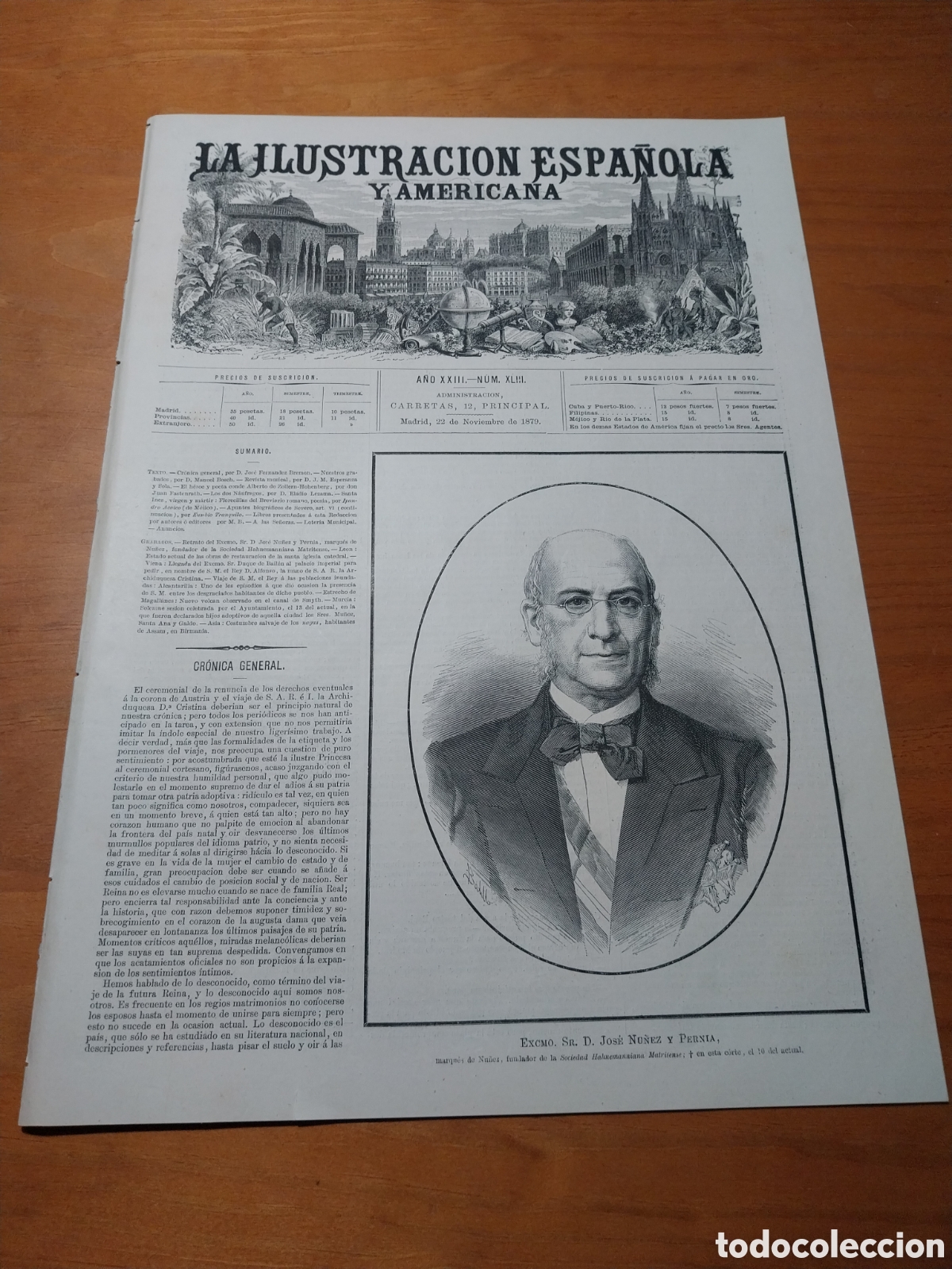 Coleccionismo de revistas y peri&oacute;dicos: REVISTA 1879 LEON RESTAURACION CATEDRAL