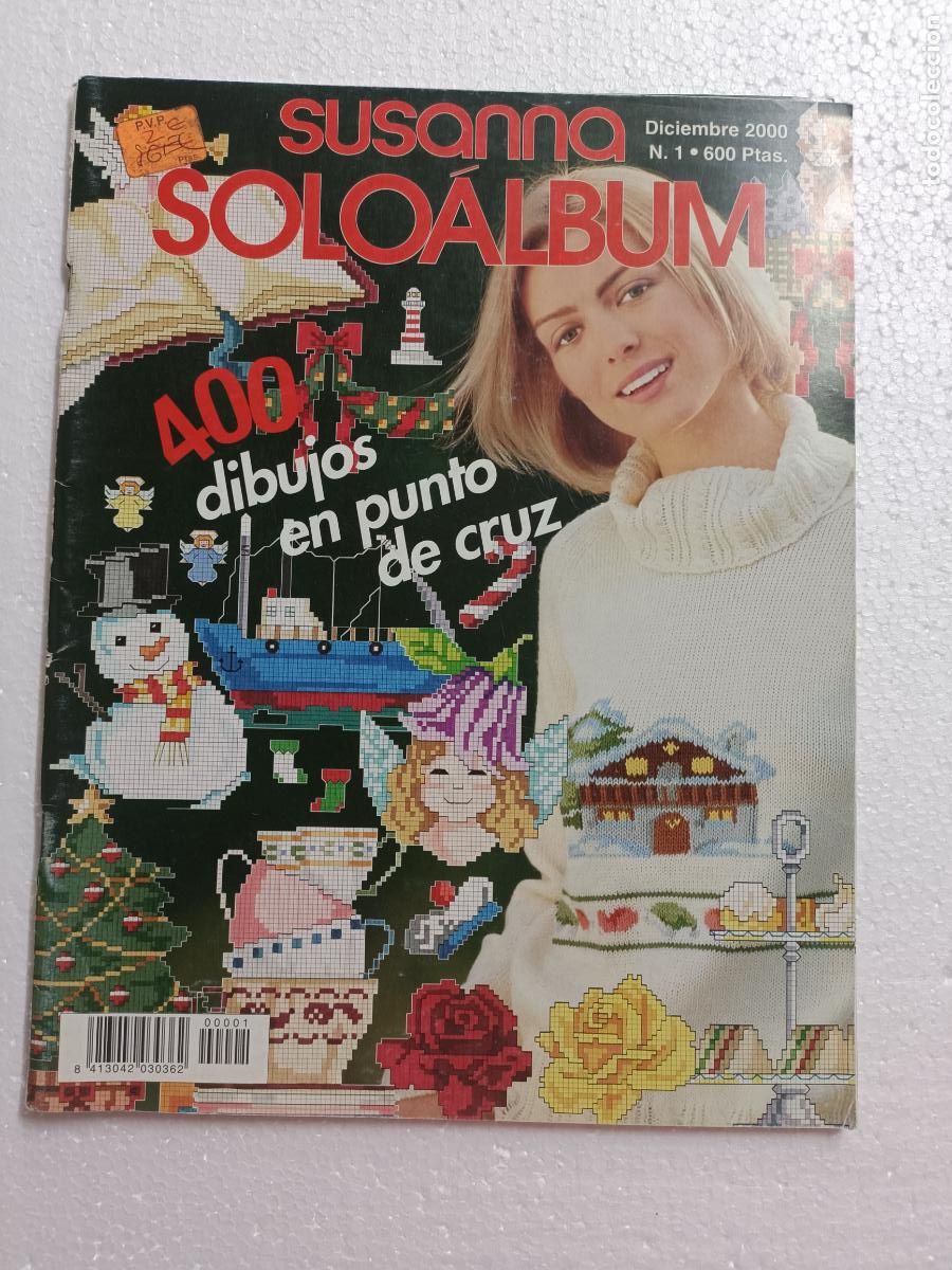 Coleccionismo de revistas y peri&oacute;dicos: SUSANNA SOLO ALBUM. 400 DIBUJOS EN PUNTO DE CRUZ. HADAS, GATOS, PLANTAS Y FLORES, MOBILIARIO, ANGELE