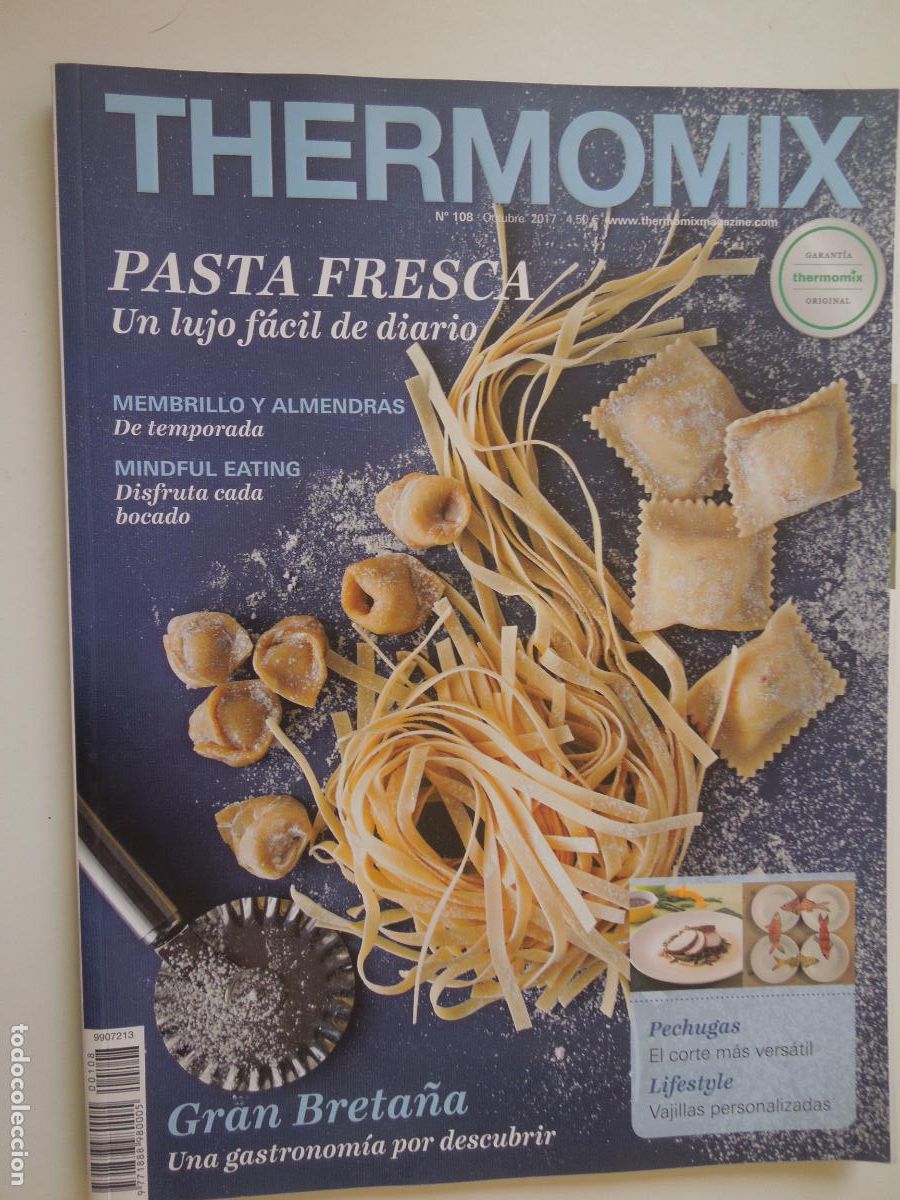 Coleccionismo de revistas y peri&oacute;dicos: THERMOMIX REVISTA N&ordm; 108-10-2017 -- GARANTIA THEMOMIX -PASTA FRESCA - GRAN BRETA&Ntilde;A