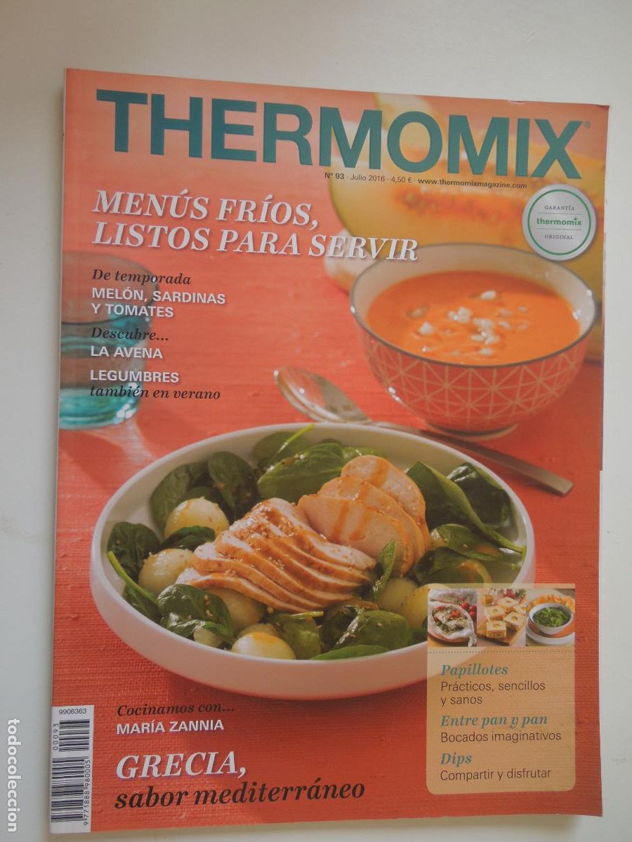 Coleccionismo de revistas y peri&oacute;dicos: THERMOMIX REVISTA N&ordm; 93-07-2016 - GARANTIA THEMOMIX -MENUS FRIOS - GRECIA SABOR MEDITERRANEO