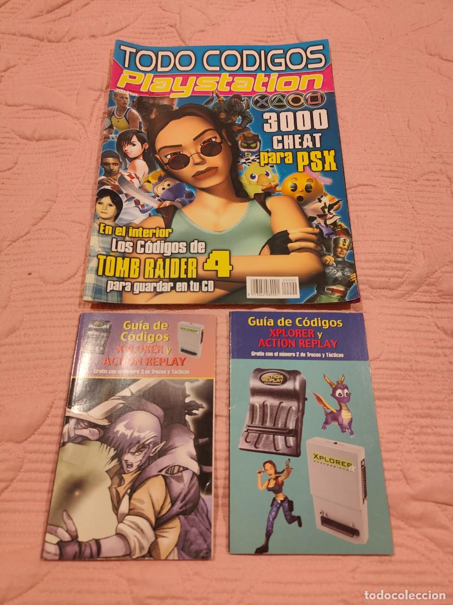 Coleccionismo de revistas y peri&oacute;dicos: Lote 3 revistas y libretos de c&oacute;digos. Action, Replay, Xplorer y Todo c&oacute;digos (n&ordm;2). Playstation
