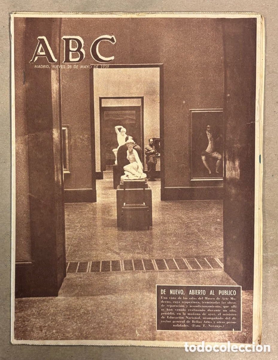 Coleccionismo de revistas y peri&oacute;dicos: ABC (28 MAYO 1959) MUSEO ARTE MODERNO ABIERTO DE NUEVO, CORPUS EN TOLEDO,&hellip;