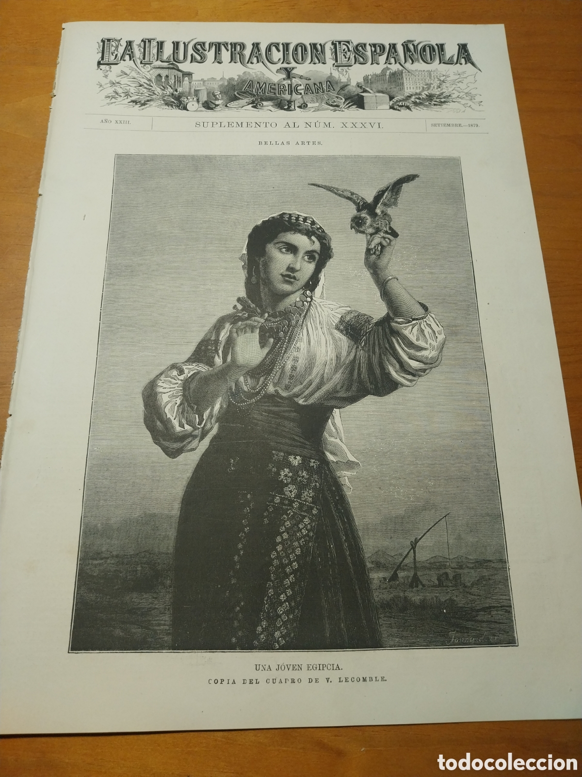 Coleccionismo de revistas y peri&oacute;dicos: LA ILUSTRACI&Oacute;N ESPA&Ntilde;OLA Y AMERICANA 1879 . SUPLEMENTO. ORIGEN DE LA REPUBLICA ROMANA .JOVEN EGIPCIA