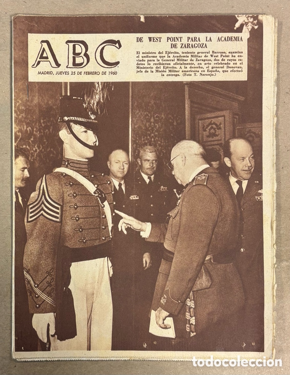 Coleccionismo de revistas y peri&oacute;dicos: ABC (25 FEBRERO 1960) DE WEST POINT A LA ACADEMIA DE ZARAGOZA, INAUGURACI&Oacute;N PALACIO DE DEPORTES MADR