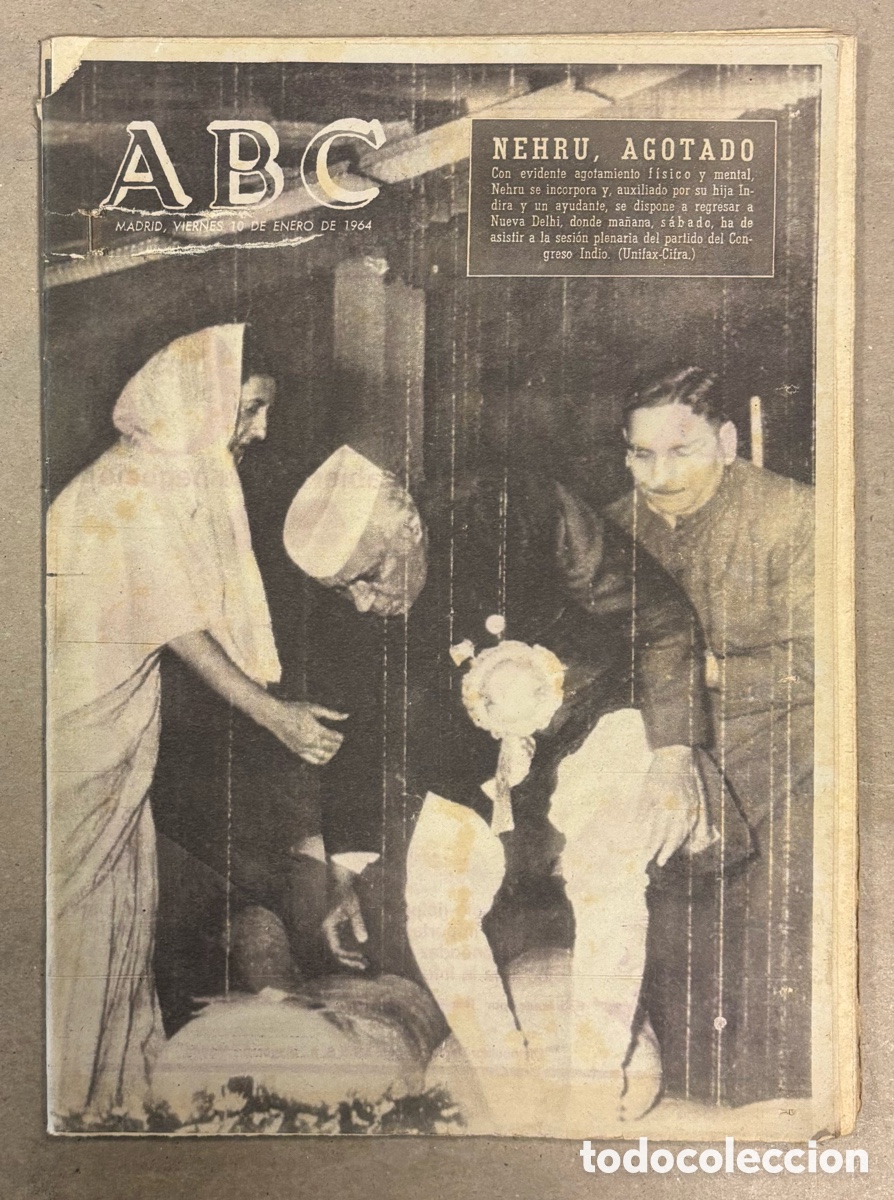 Coleccionismo de revistas y peri&oacute;dicos: ABC (10 ENERO 1964) NEHRU LA INDIA, GRACITA MORALES Y JOS&Eacute; LUIS L&Oacute;PEZ V&Aacute;ZQUEZ,&hellip;