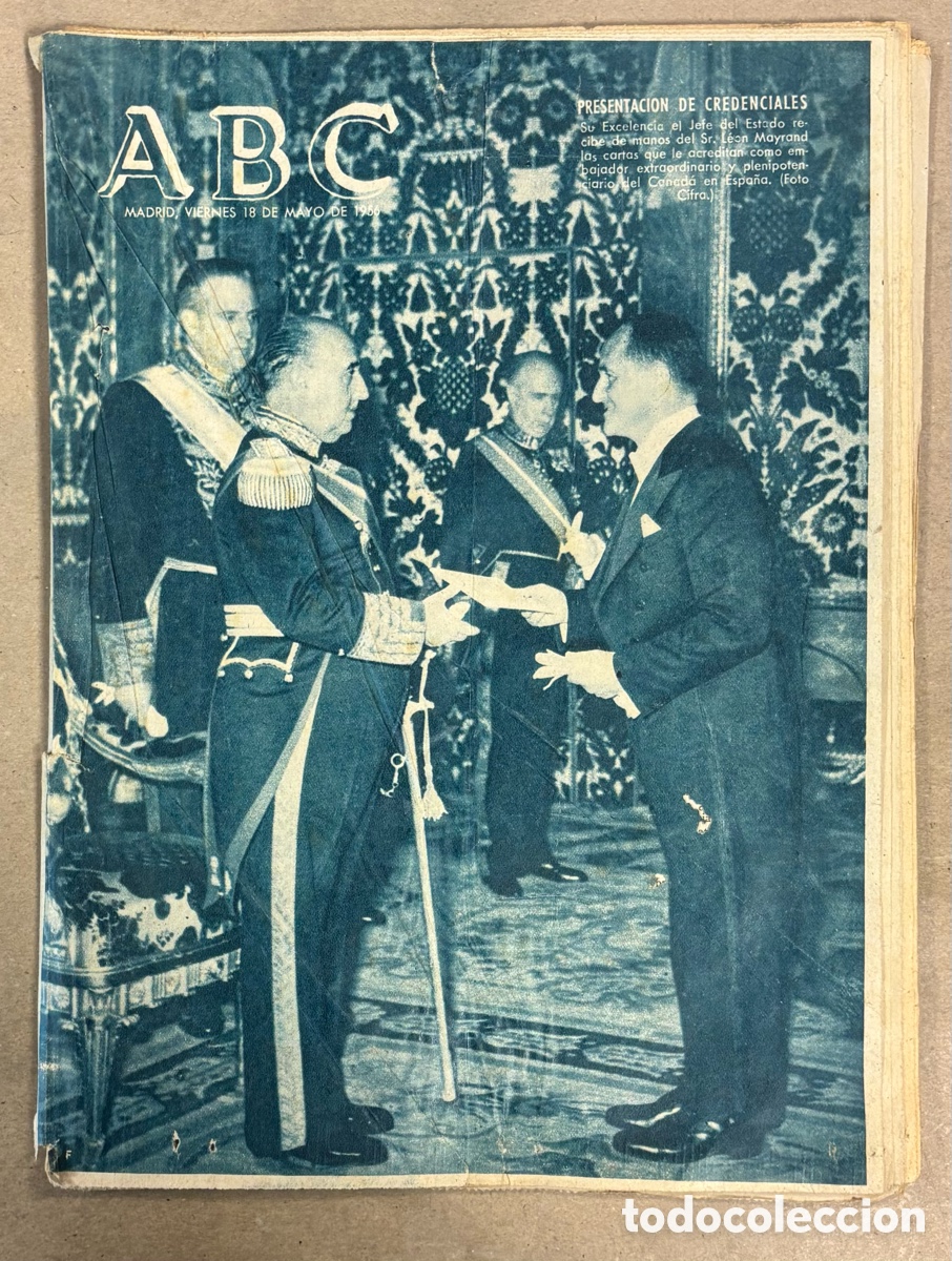 Coleccionismo de revistas y peri&oacute;dicos: ABC (18 MAYO 1956) EMBAJADOR CANAD&Aacute; CON FRANCO, PRESIDENTE DE IRAK EN MADRID, ISMAEL MERLO