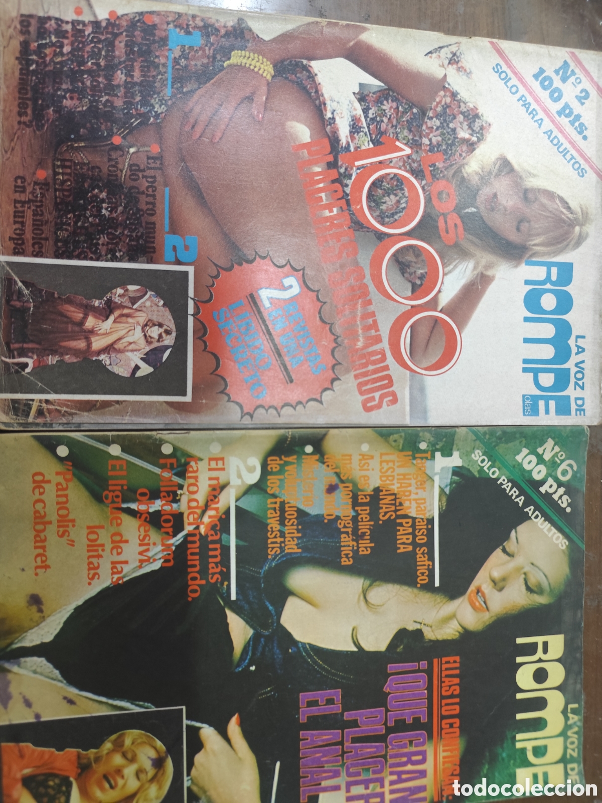 Coleccionismo de revistas y peri&oacute;dicos: Lote 2 ejemplares revista Erotica Porno La Voz que Rompe n.2 y n.6. a&ntilde;o 1978