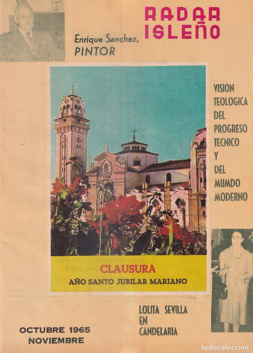 Coleccionismo de revistas y peri&oacute;dicos: RADAR ISLE&Ntilde;O - OCTUBRE 1965 CANDELARIA TENERIFE