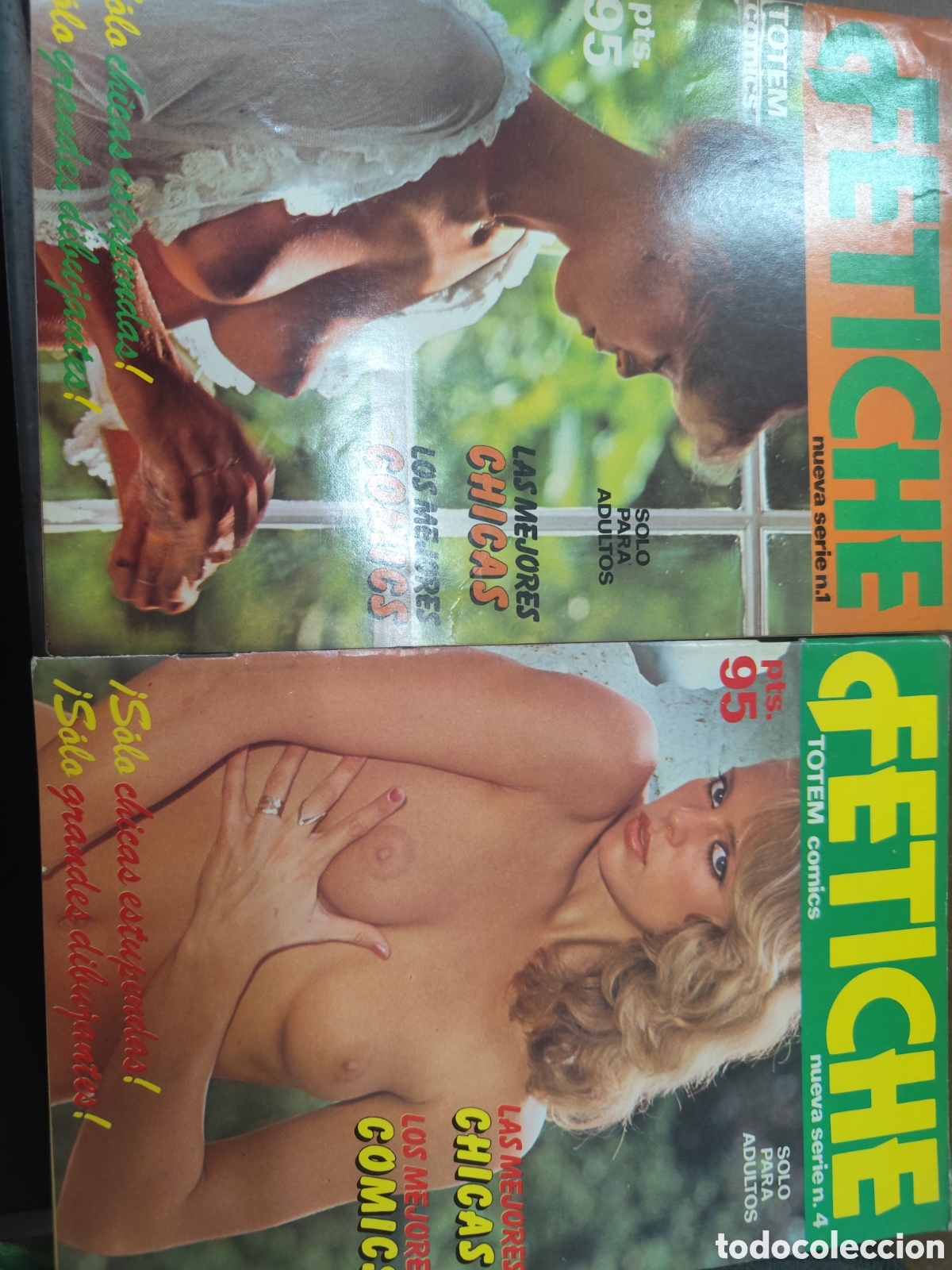 Coleccionismo de revistas y peri&oacute;dicos: Lote 3 ejemplares T&oacute;tem Comics. Fetiche n.1 y n.4. V&eacute;rtigo n.4. contiene p&oacute;ster central. Er&oacute;tico