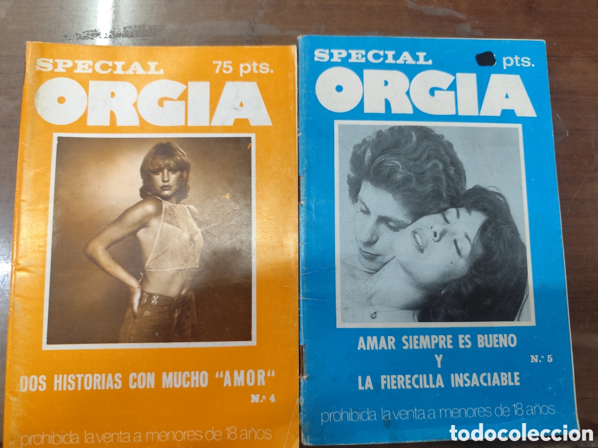 Coleccionismo de revistas y peri&oacute;dicos: Lote 2 ejemplares revista Erotica Porno Special Orgia n.4 y n.5. a&ntilde;o 1978