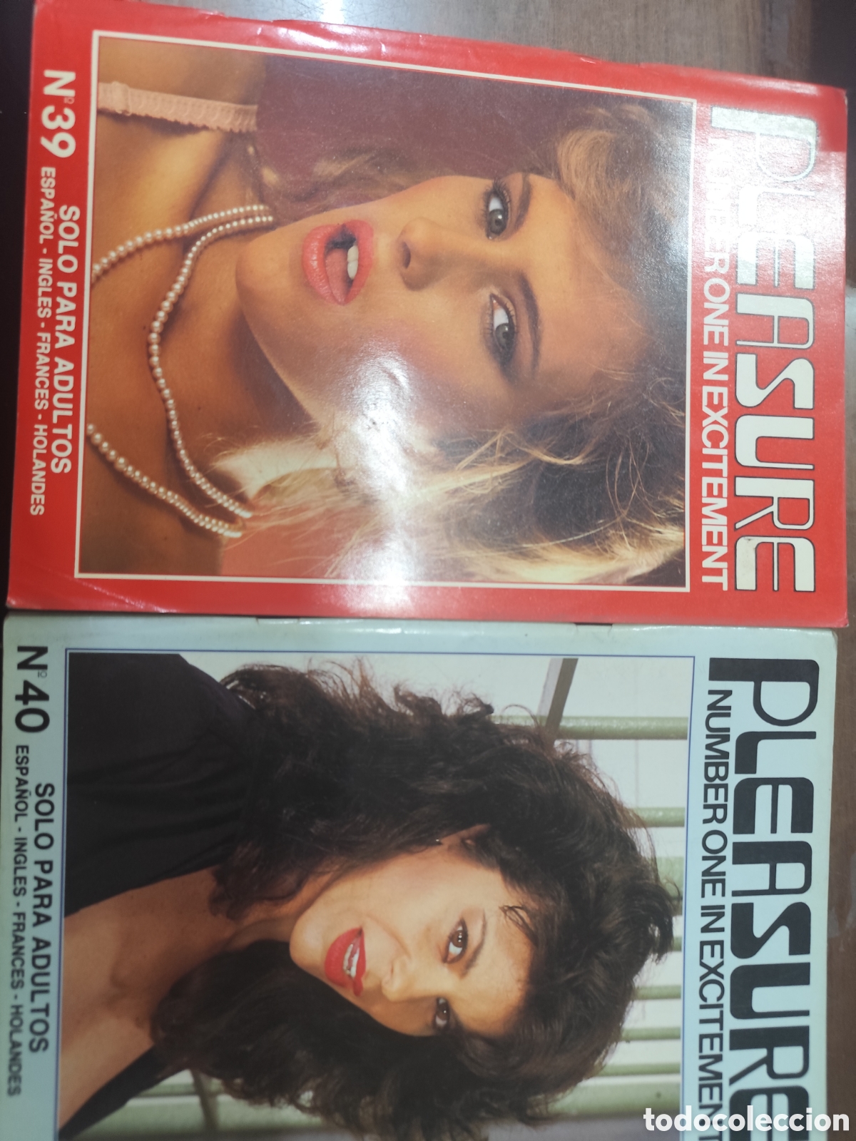 Coleccionismo de revistas y peri&oacute;dicos: Lote 2 ejemplares Revista Erotica Porno Pleasure Number one in excitement n.39 y 40
